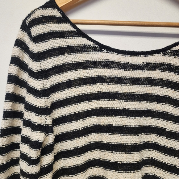 Free People Black and White Striped sweater Dress - Picture 4 of 6